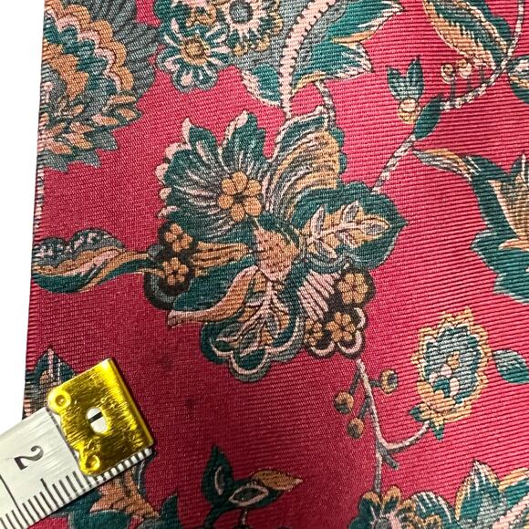 Alexander Cross Ltd. Neck Tie Red Floral All Silk Men's Suit Accessories Formal - Picture 7 of 9